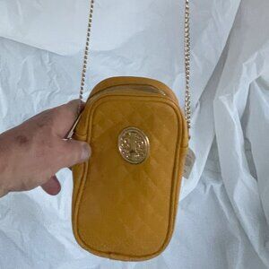 Ladies Small Mustard Colored Shoulder Handbag